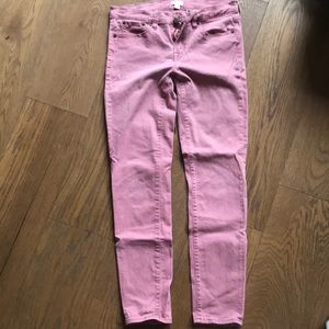 J Crew Faded coral skinny jeans